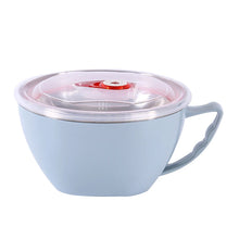 Load image into Gallery viewer, 1PCS Stainless Steel Bowl with Handle Solid Color Anti Scalding Instant Noodles  Mixing Bowl Kitchen Tableware Food  Accessory
