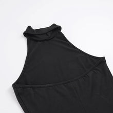 Load image into Gallery viewer, Women's Sleeveless High Neck Jumpsuit Slim Fit Flared Leg Backless Bodysuit Elegant Party Evening Outfits Street Wear 2026 New
