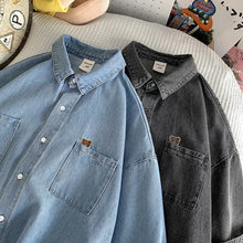 Load image into Gallery viewer, 2025 Shirts Men Clothing Fashion Short Sleeve Summer Korean Style Loose All-match Cargo Handsome Homme Solid Tops Harajuku
