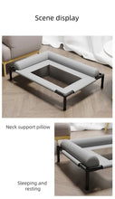 Load image into Gallery viewer, Elevated Pet Bed for Dogs &amp; Cats Durable Breathable Cat Bed with Slope Headrest Washable Pet Bed Cat House for All-Season Use
