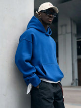Load image into Gallery viewer, Men Oversized Solid Hoodie Streetwear Loose Pullover Hooded Sweatshirt Casual Hip Hop Basic Pocket Hoodies Women Daily Tracksuit
