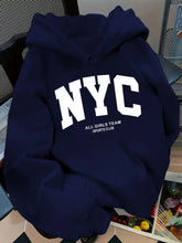 Load image into Gallery viewer, New York Team Navy Blue Zip Hoodie (Fall/Winter)
