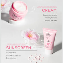 Load image into Gallery viewer, 6pcs Sakura Skin Care Set Hydrating Moisturing Smoothing Nourishing Brightening Firming Women Beauty Skincare Product
