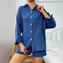 Load image into Gallery viewer, Cotton Button Down Pajama Set
