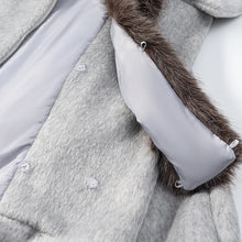Load image into Gallery viewer, HH Women Fashion Coats Gray Turn-Down Collar Long Sleeves Pockets Decoration Zipper Winter Short Coat Woman Casual Loose Jackets
