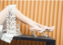 Load image into Gallery viewer, Women's High Heels, 2024 Summer New Waterproof Table with A Line Not Tired Feet Thick Crystal Slippers, Women's Shoes
