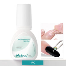 Load image into Gallery viewer, Nailpop 15ml Brush On Nail Glue Easy Application Long-Lasting Super Strong Nail Bond for Acrylic Nails Nail Tips Press On Nails
