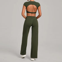 Load image into Gallery viewer, 2PCS Yoga Set Women Yoga Pant Workout Tracksuit Sportswear Gym High Waist Straight Leg Bottoms Fitness Bta Sports Suit XP01
