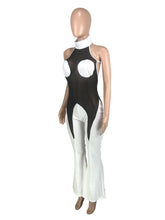 Load image into Gallery viewer, Sheer Lace Halter Flare Jumpsuit
