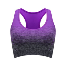 Load image into Gallery viewer, Sports Bra High Stretch Breathable Tops Fitness Women Padded for Running Yoga Gym Crop Bra Gradient Sports Bra for Workout Tops
