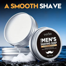 Load image into Gallery viewer, Men's Shaving Soap, Containing Mint Extract and Olive Fruit Oil. The Foam Is Thick and Fine, Making It Easy to Soften the Base of the Beard, Reducing Resistance during Shaving, and Making the Shave Smoother and Sharper.
