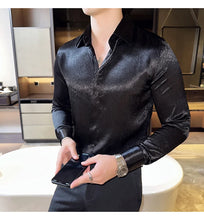 Load image into Gallery viewer, Glossy Slim Fit Men’s Dress Shirt
