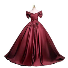 Load image into Gallery viewer, Wine Red Elegant Evening Dress  2026 New Toast Dress for Bride's Wedding High-end One Shoulder Performance Chorus Dress
