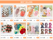 Load image into Gallery viewer, Pet Clothes for Dogs and Cats 4-Leg Hoodie Coat Pet Vest Puppy Clothes Print Design Apparel 5 Sizes Dog Clothes Dog Accessories
