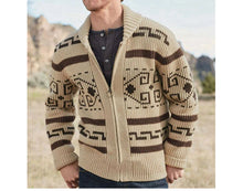 Load image into Gallery viewer, Winter Men's Cardigan Sweaters Fashion Male Knitted Sweater Thermal Warm Coats Casual Man Cashmer Lapel Knitted Jackets Clothing
