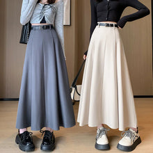 Load image into Gallery viewer, Elegant Skirts for Women Korean Style Long Skirt Female Black Pleated Midi Skirt Women's Clothing Office Lady Skirts Outfits New
