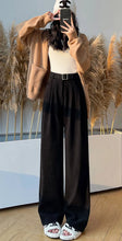 Load image into Gallery viewer, Women's Pants Autumn Winter Corduroy High Waist Wide Leg Pants for Women Casual Trousers Female Straight Pants Women Clothes New

