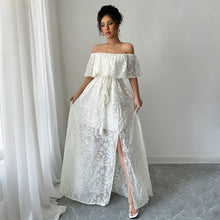 Load image into Gallery viewer, Boho Chic White Maxi Dress
