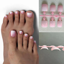 Load image into Gallery viewer, New 120Pes False Nails on Legs French Short Sguare Press on Toe Nails Foot False Nails Feet for Women JZJCDJ01
