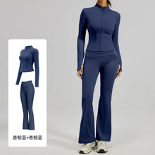 Load image into Gallery viewer, 2PCS yoga suit, exercise set, gym set, women's exercise set, running exercise suit, long sleeved exercise suit, yoga suit
