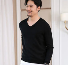 Load image into Gallery viewer, Thick Solid V-Neck Pullover
