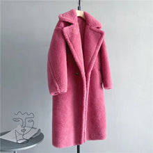 Load image into Gallery viewer, Winter Jacket Women Long Coat  Wool Woven Fabric Thick Warm Outerwear Oversize Fashion Streetwear Teddy Bear Coats
