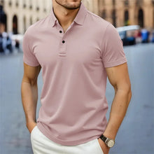 Load image into Gallery viewer, 2026 New Men's Casual and Fashionable Simple Collared Short Sleeved Polo Shirt Summer Comfortable Breathable and Versatile Top
