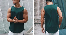 Load image into Gallery viewer, Men's Clothing Bodybuilding Gym T-shirts for Men Basketball Man Sleeveless Shirt T-shirt Vest Summer Clothes Tops Tees
