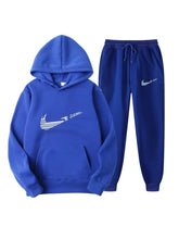 Load image into Gallery viewer, Men Tracksuit 2 Pieces Sets Hooded Sweatshirt +Drawstring Pants Male Hoodies Running Sportswear Men Women Autumn Sportwear
