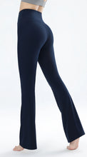 Load image into Gallery viewer, Women's leggings slim yoga pants women's high waisted wide leg pants sports bell bottoms breathable quick dry bottom
