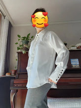 Load image into Gallery viewer, Elegant Satin Office Casual Shirt
