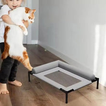 Load image into Gallery viewer, Pet Furniture Mesh Elevated Dog Beds Breathable Removable Raised Dog Bed with Pillow Outside Dog Bed Cat Patio Sunbathing
