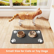 Load image into Gallery viewer, Pet Feeding Mat-Absorbent Pet Placemat for Food and Water Bowl, with Waterproof Rubber Backing, Quick Dry Water Mat for Dog Cat

