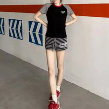 Load image into Gallery viewer, Women Shorts Pantalones Cortos De Mujer Casual Fashion Y2k Pants 2026 New Street Hottie Bottoms Striped Skull Print Chic Shorts
