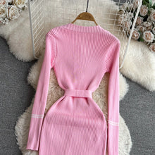 Load image into Gallery viewer, Elegant Rib Knit Pencil Dress
