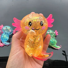 Load image into Gallery viewer, Colorful Salamander Maltose Fidgets Toys Squishy Malt Sugar Stretchy Axolotl Fun Squeeze Birthday Supplies Anti-Anxiety Gift
