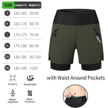 Load image into Gallery viewer, WOSAWE MTB Shorts Summer Men Cycling Shorts 2 in 1 Mountain Bike Padded Shorts Double Layer Downhill Bike Quick Dry Short Pants
