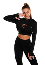 Load image into Gallery viewer, Ensemble Female 3 Pieces Yoga Set Gym Workout Clothes for Women Sport Long Sleeve Hoodie Sweater Active Wear Sport Set Tracksuit

