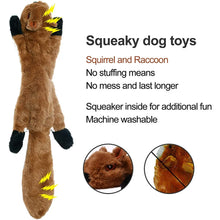 Load image into Gallery viewer, Funny Simulated Animal No Stuffing Dog Toy with Squeakers Durable Stuffingless Plush Squeaky Dog Chew Toy Crinkle Pet Squeak Toy
