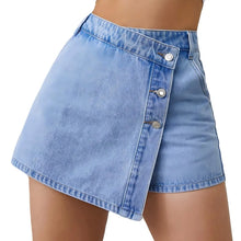 Load image into Gallery viewer, Trendy Asymmetric High Waist Denim Shorts
