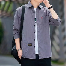 Load image into Gallery viewer, Summer Casual Solid Shirt Men
