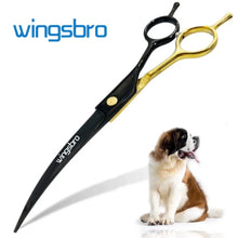 Load image into Gallery viewer, 7.5" Curved Dog Grooming Scissors , Professional Pet Curved Scissors Dog Scissors Cat Curved Scissors
