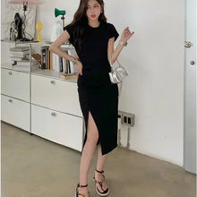 Load image into Gallery viewer, Chic Minimalist White Midi Dress
