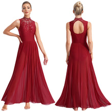 Load image into Gallery viewer, Shiny Lyrical Rhinestone Maxi Dress

