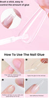 Load image into Gallery viewer, UR SUGAR 10ML Nail Glue No Need Lamp False Nail Tips Gel Cured Clear Color Nails Tools Super Strong Acrylic Tips Rhinestone Bond
