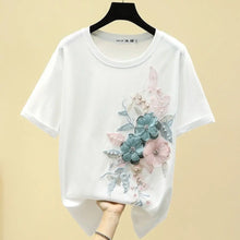 Load image into Gallery viewer, Summer Women T shirts Short Sleeve Basic Shirts Korean Style WOmen Tops Tees
