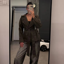 Load image into Gallery viewer, Women's Jackets Autumn 2026 New Fashion Short Trench Coats Chic Lapel Loose Elegant Women long-sleeved Warm Autumn Street Jacket

