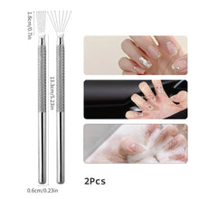 Load image into Gallery viewer, Nail Art Wire Drawing Tool Multifunctional Seven-pin Pen Texture Brush Tools DIY Nail Brush Bendable Feather Pin Painting Lines
