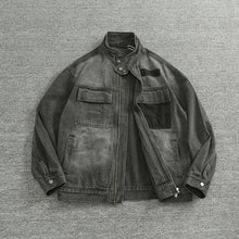 Load image into Gallery viewer, Washed Cargo Denim Jacket
