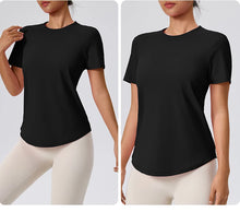Load image into Gallery viewer, Yoga Classic T-shirt Women's Fitness Yoga Clothing Short Sleeve Round Neck Sports T-shirt
